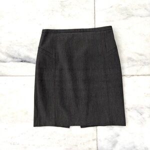Y2K Express Pencil Skirt Gray Lined Stretch High Waist Womens 8 Office Classic